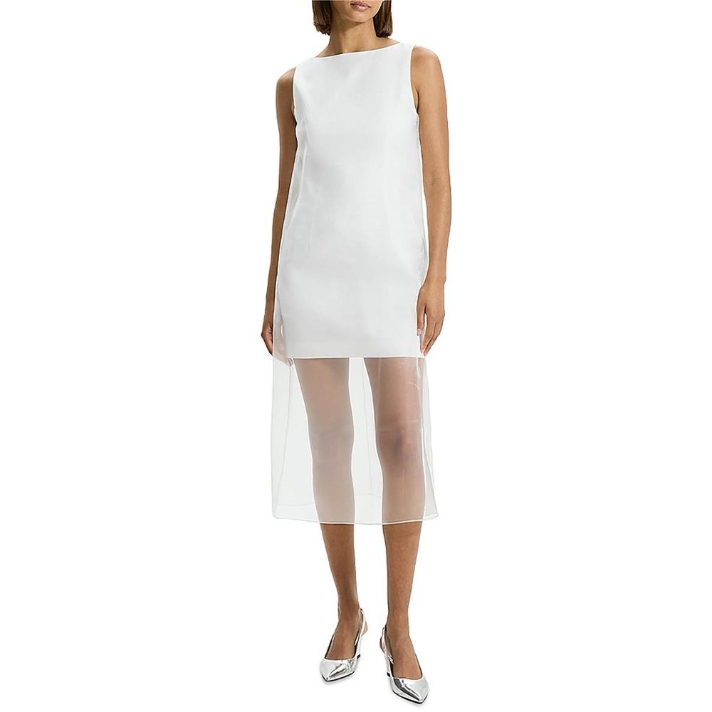 Theory Organza Overlay Midi Dress